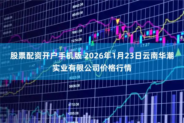 股票配资开户手机版 2026年1月23日云南华潮实业有限公司价格行情