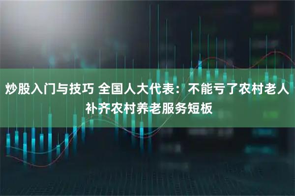 炒股入门与技巧 全国人大代表：不能亏了农村老人 补齐农村养老服务短板